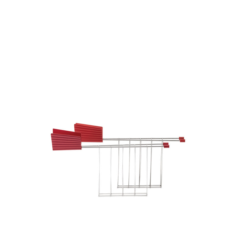 Plissé Set of Two Toaster Racks, Red