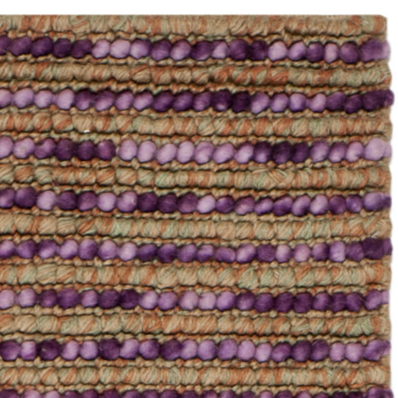 Ferrera Abstract Hand-Knotted Purple/Beige/Orange Area Rug, Runner 2'6" x 8'