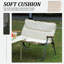 Chaise de camping pliante avec causeuse et coussin de siège pour deux personnes-422965705