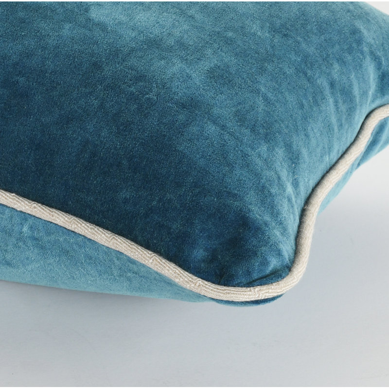 Goodall Reversible Throw Pillow, Rectangle 14"H x 20"W, Marine Blue