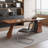 Dark Walnut Rectangular Solid Wood desks-107660299-107660297