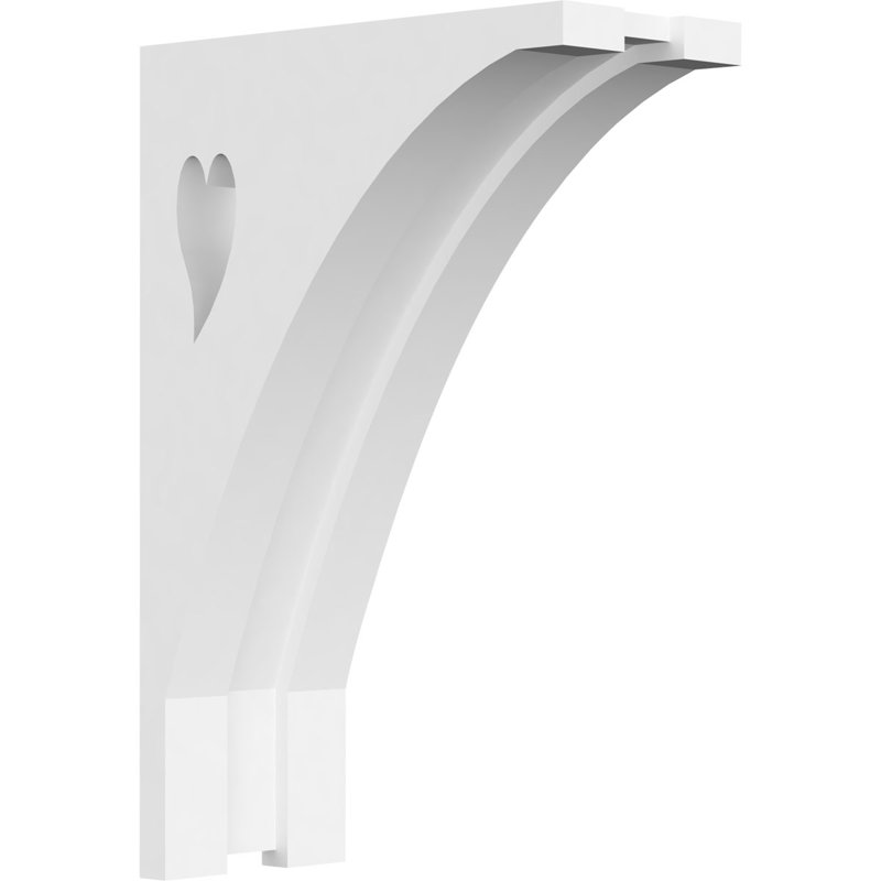 Corbeau en PVC de qualité architecturale Winston, H 6 po x l 4 po x P 1,875 po