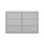 Brannick 46.5" W Handleless 6-Drawer Double Dresser-94481525