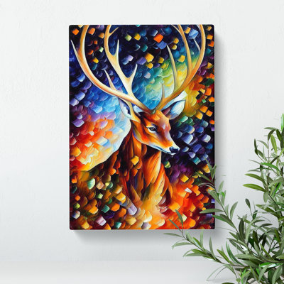 XC1022-4175X Stag Portrait No.3 - Wrapped Canvas Print