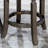 24" Counter Stool, Weathered Gray Finish - Comfortable Seat With High Foam Metal Footrest For Durability Stool In Gray, Charcoal Fabric Layout, Hardwood, Swivel Model