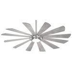 65" 12 - Blade Outdoor LED Smart Standard Ceiling Fan with Remote Control and Light Kit Included