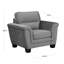 Chaise en tissu Beeston, taupe-122099399