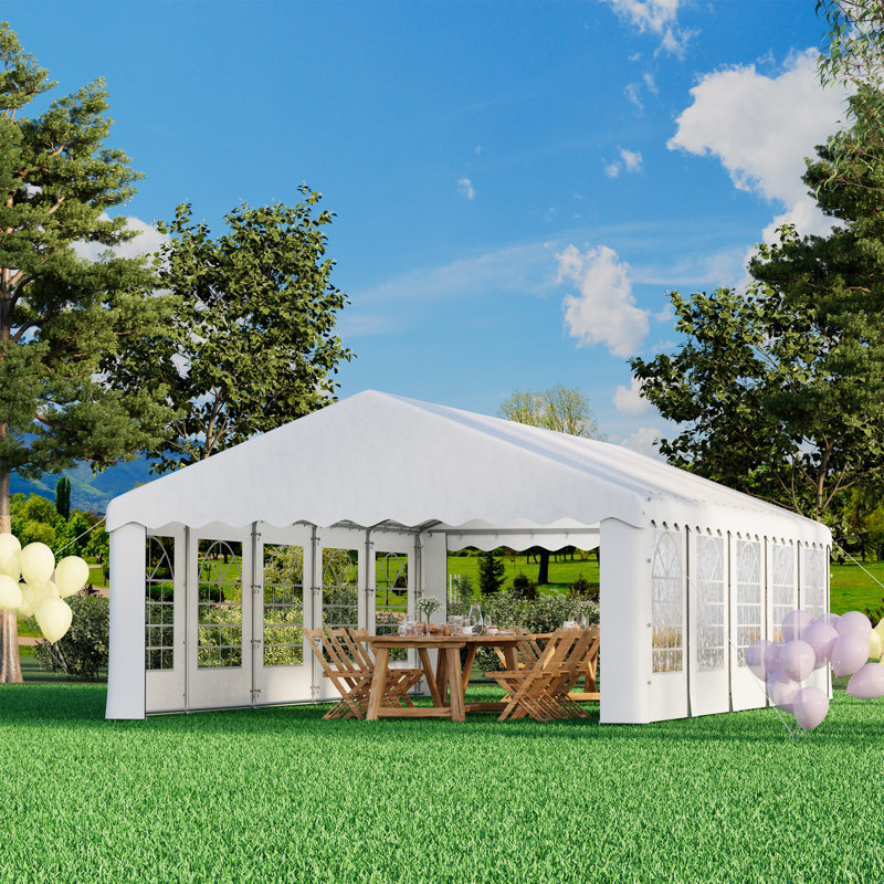 16 Ft. W x 32 Ft. D Canopy Tent With 5 Side Walls Heavy Duty Party Tents For Parties, 16ft. W x 32ft. D