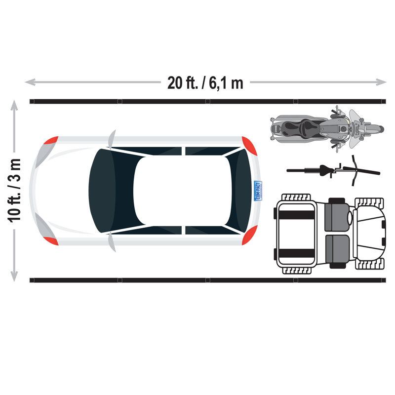 Free Standing Canopy, 7'8" H x 10' W x 20' D