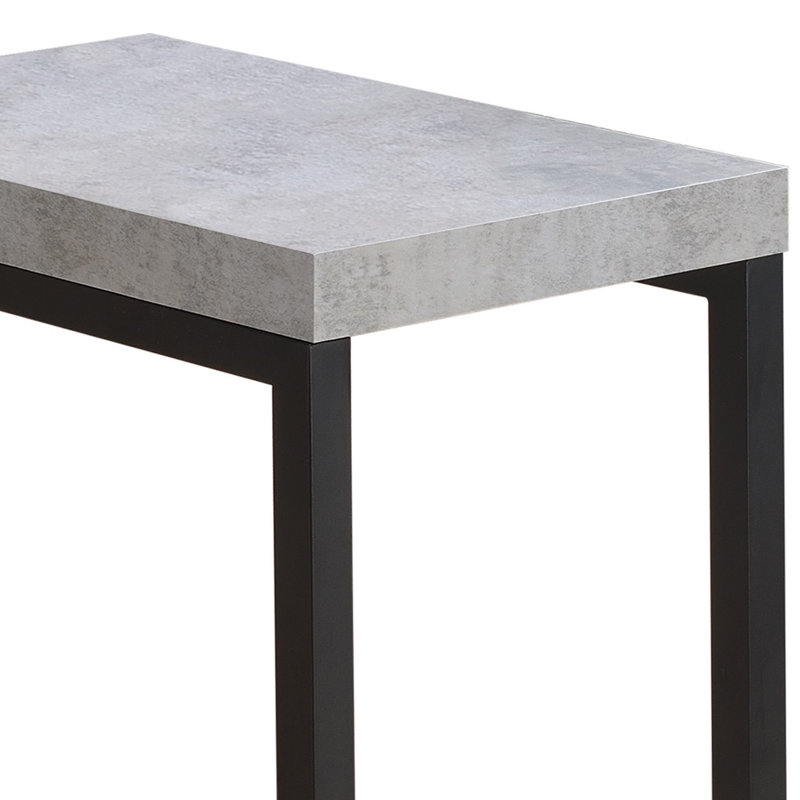 Table de bout c Abramo, Ciment / noir