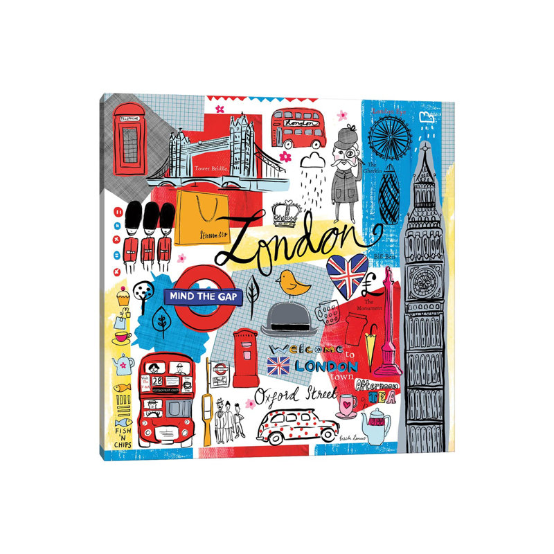 Global Travel III par Farida Zaman - Toile tendue avec châssis sur toile tendue, H 12 po x l 12 po x P 0,75 po