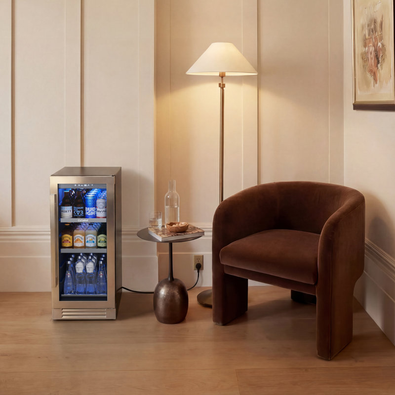15'' Built-In Beverage Refrigerators & Coolers-80-100 Cans Capacity with Adjustable Shelves, Right Handed