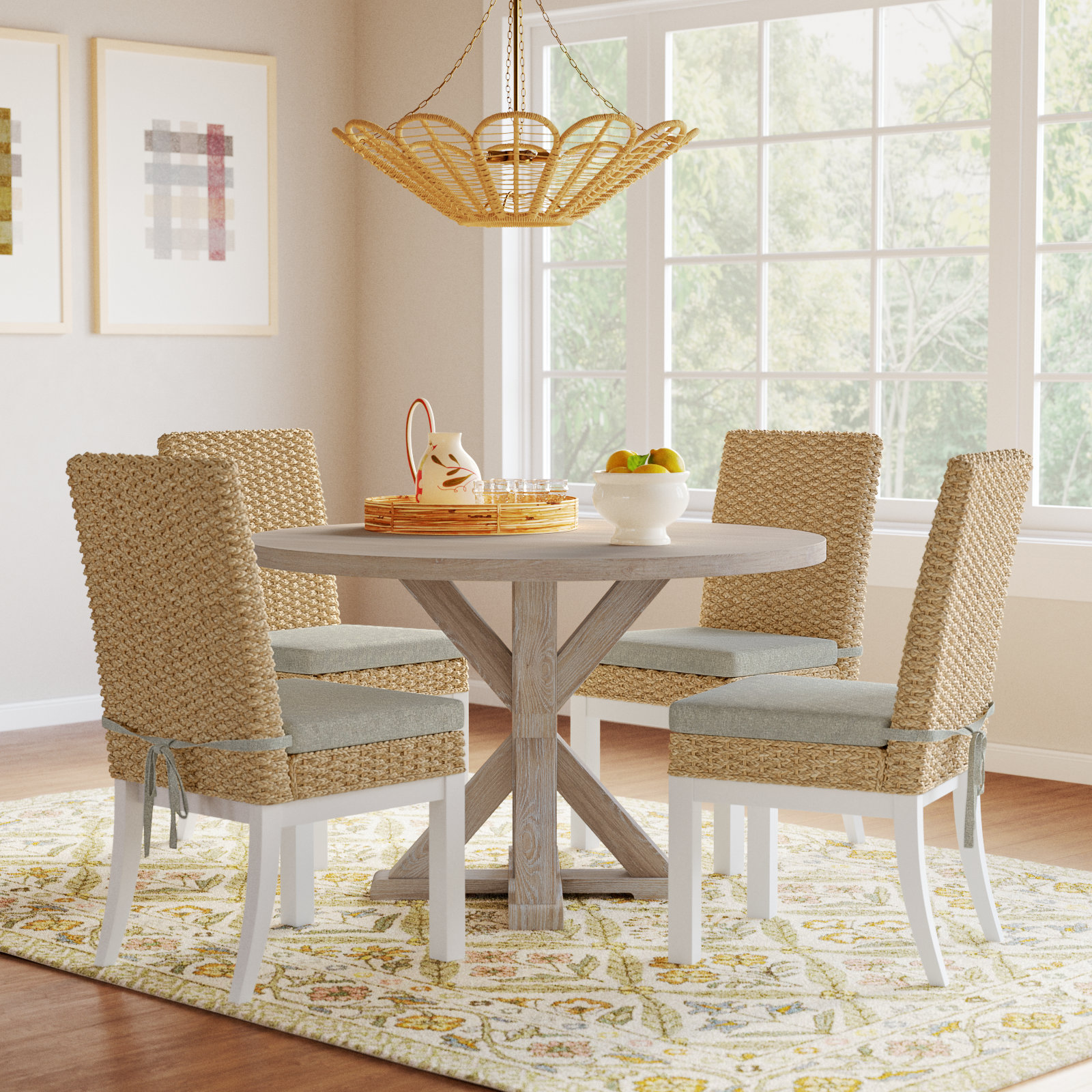 Lana 5 Piece Round Dining Set