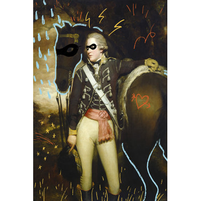 «Masked Masters (Highwayman)» par Jacob Green - peinture sur toile tendue