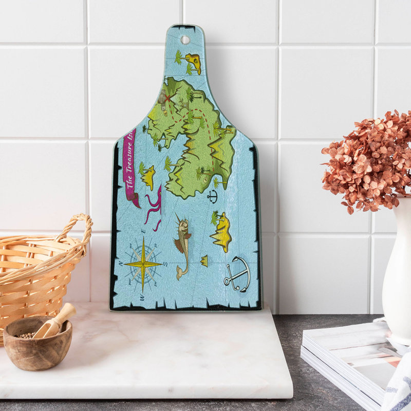 Multicolore planche à découper en verre trempé Ambesonne