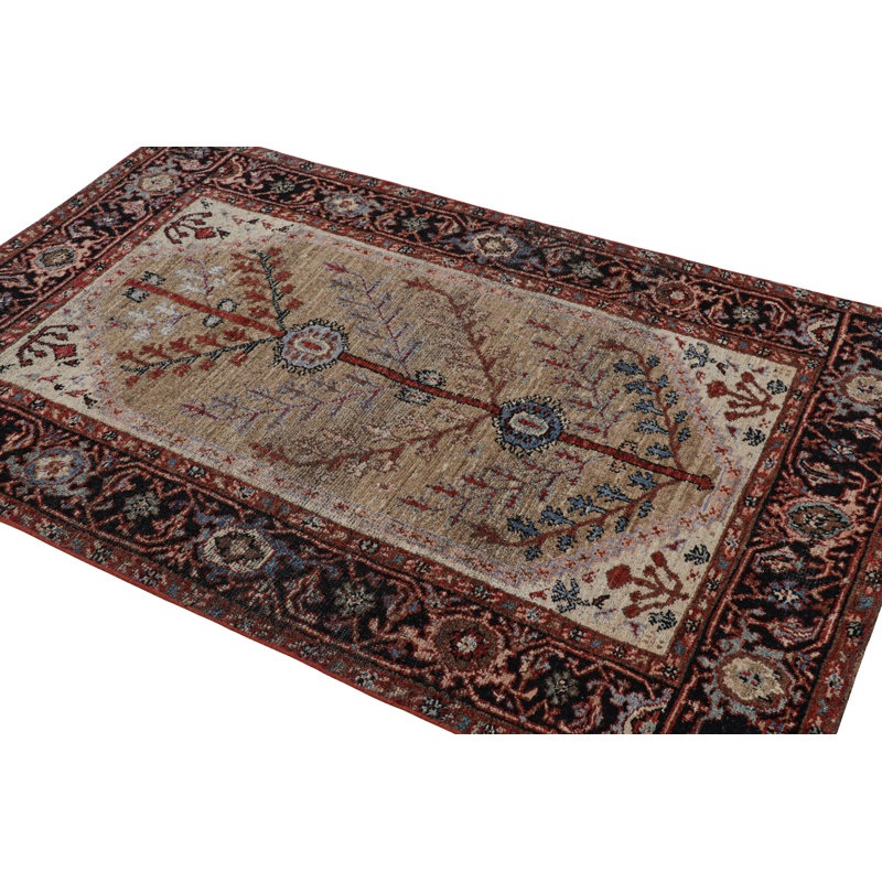 Rug & Kilim’S Persian Bakshaish Style Rug In Beige-Brown With Floral Patterns