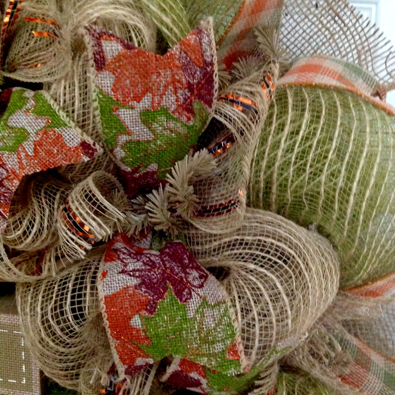 Couronne en toile de jute Happy Harvest