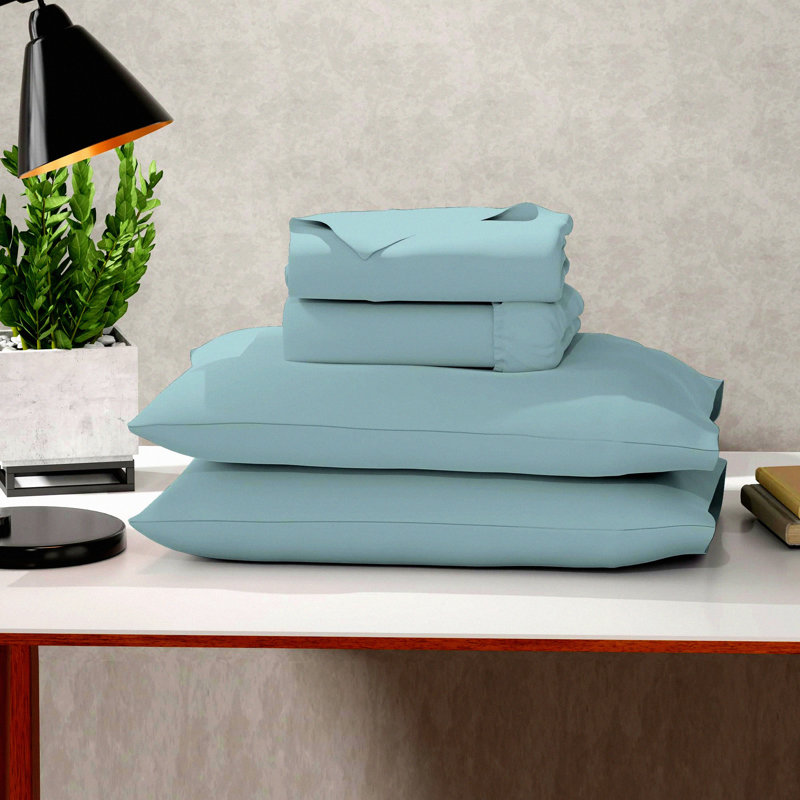 Aqua Blue 1500 Thread Count Luxury Pillowcase Set - Wrinkle, Fade, and Stain Resistant Pillowcases - 2-Piece Set, Aqua