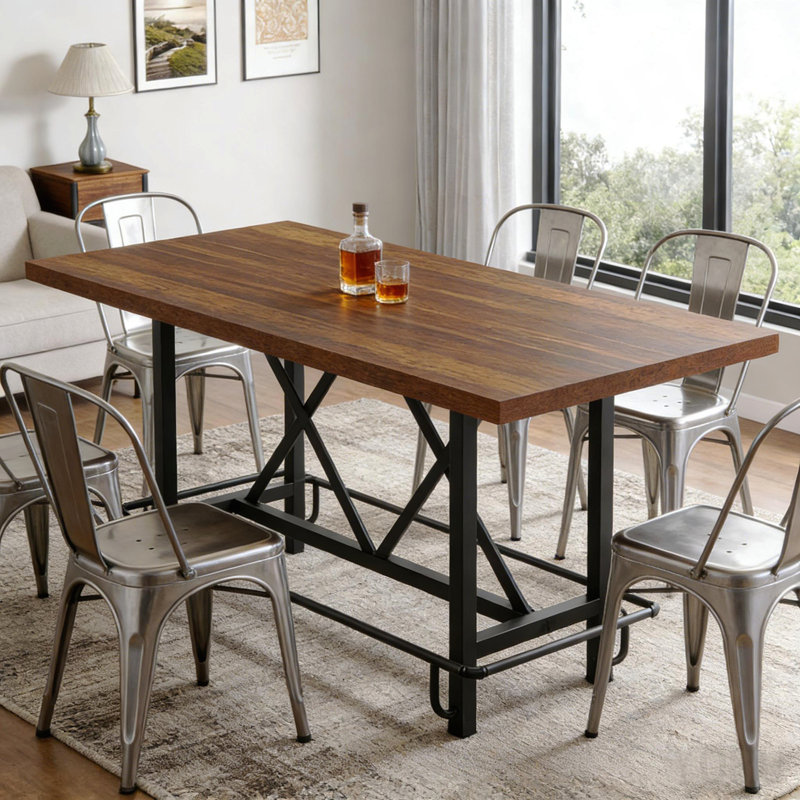 Rustic Pub Bar Counter,Sturdy Bar Table