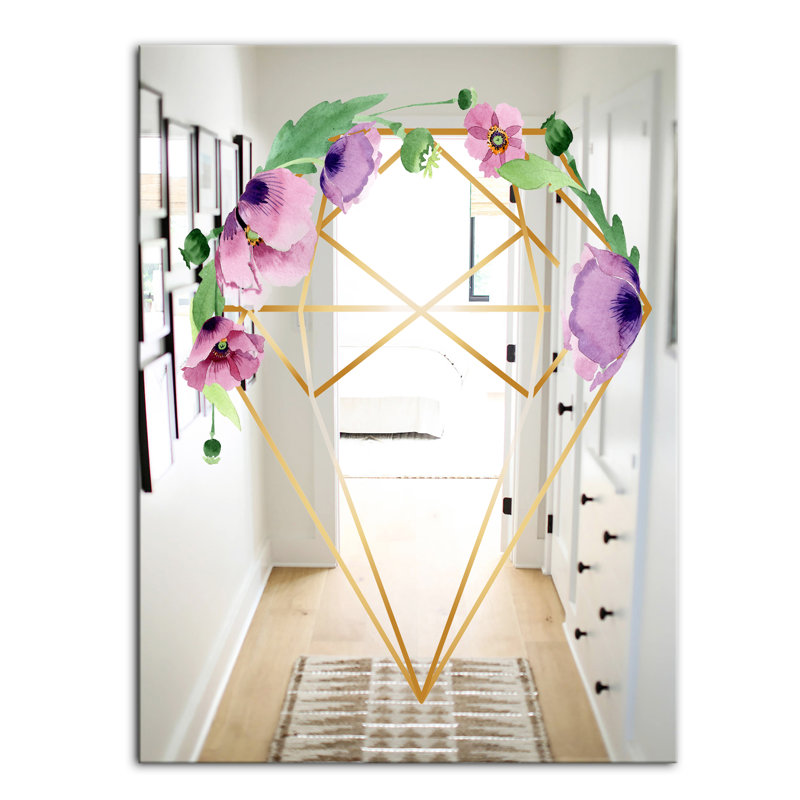 Miroir décoratif efflorescent, H 39,4 po x l 29,5 po
