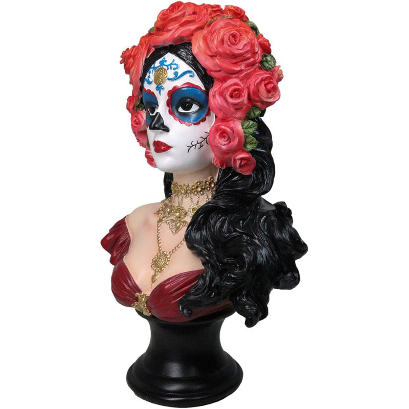 Figurine jour de la mort danseuse de crâne en sucre Vivas Calacas Senorita