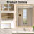 24" Oak Wooden Medicine Cabinet with Beveled Frame Adjustable Shelves, Wall Mounted or Recessed Design for a Warm and Stylish Bathroom Upgrade-641068963