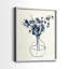 Vase floral indigo I - impression encadrée de qualité supérieure - prêt à être accroché - aucun clou requis - aucun clou requis-2056381502-2056381496
