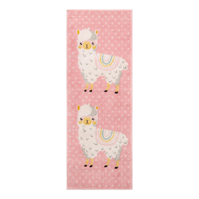 Tapis Whimsy, Tapis de couloir 2 pi 2 po x 6 pi, Rose