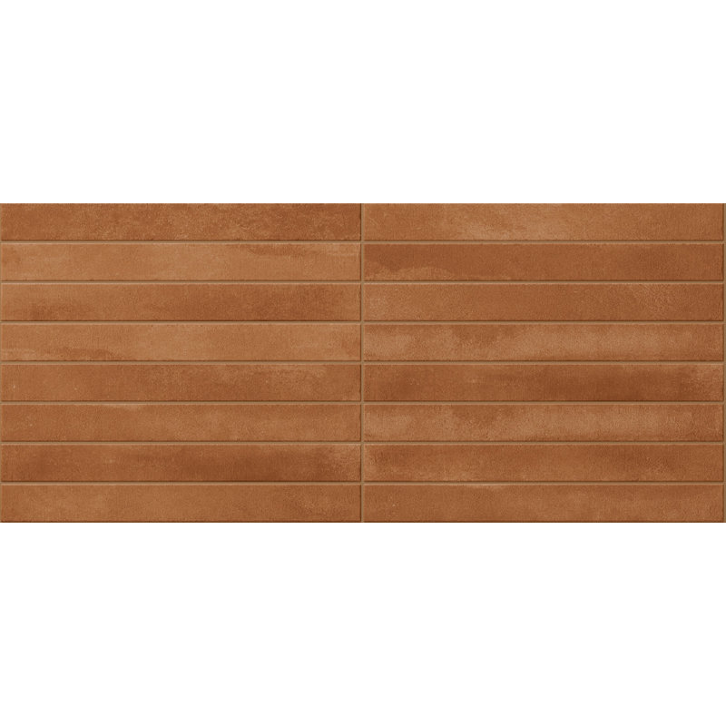 Terrano Brick 2"x18" Porcelain Wall and Floor Tile, Red
