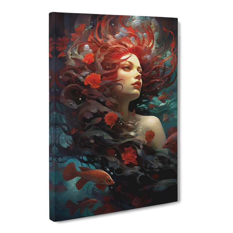 Mermaid Symbolism - Wrapped Canvas, 60cm H x 40cm W x 3cm D
