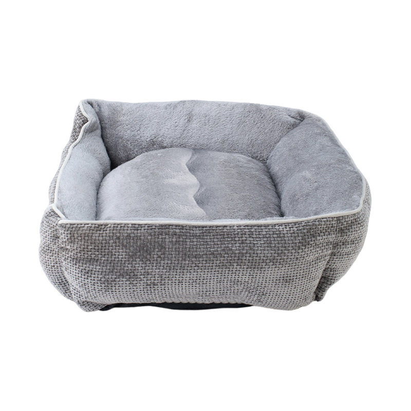 Polyester Pet Bed, Small (15cm H x 70cm W x 60cm D), Grey