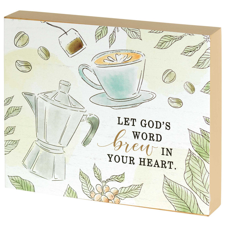 Let Let Gods Word Brew - plaque décorative