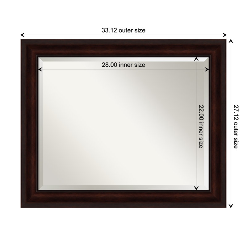 Gardnertown Flat Wall Mirror, 27.12" x 33.12"