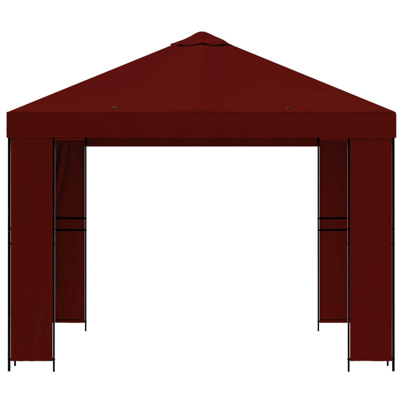 Vidaxl Gazebo Polyester And Steel, Burgundy
