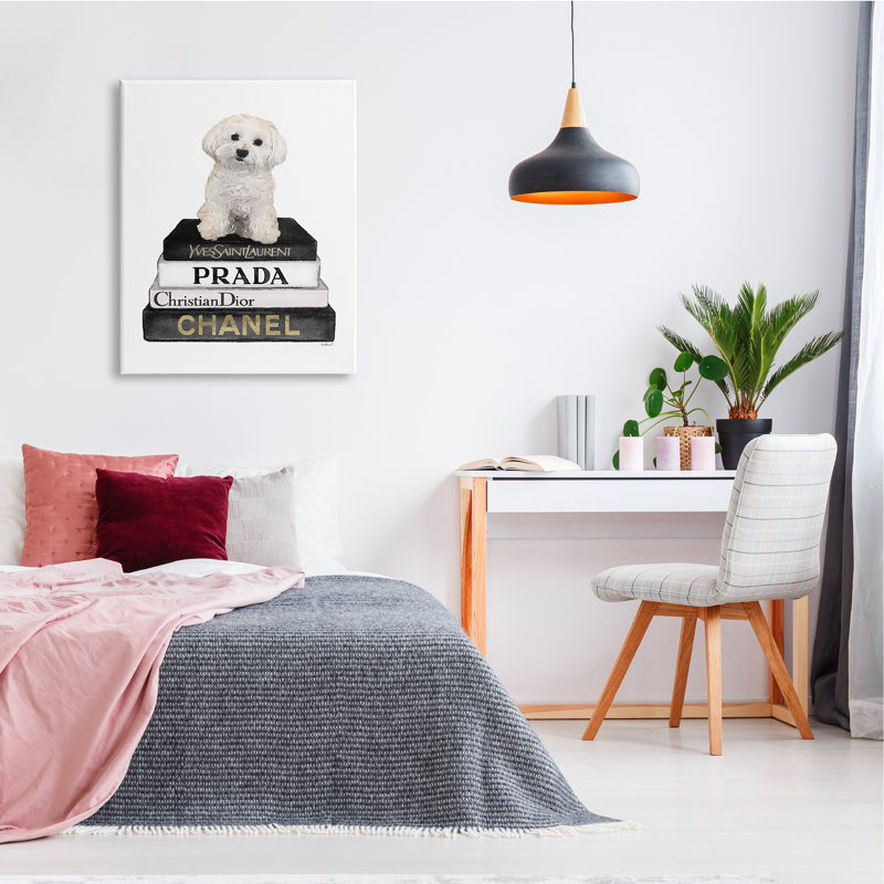 Maltese Dog Glam Pet Fashion, H 30 po x l 40 po, Toile tendue