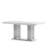 Granit 35.04 " Rectangular Unfinished Marble Top with Stainless Steel Base Dining Table-99841145-99841142