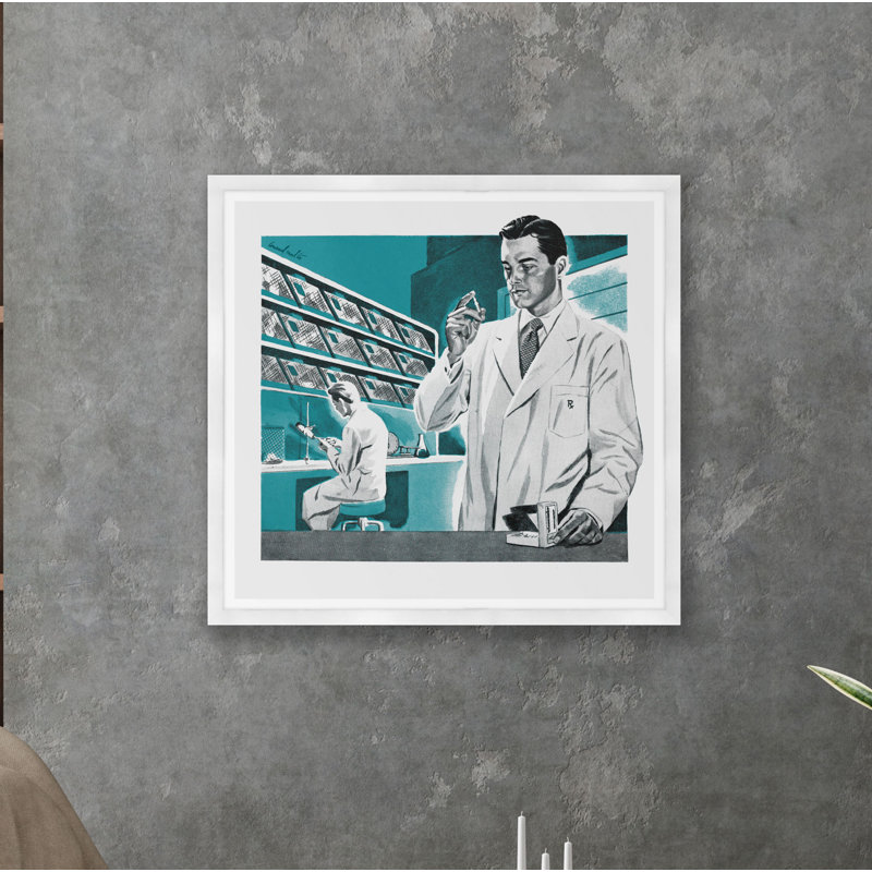 Pharmacy Print, White Framed