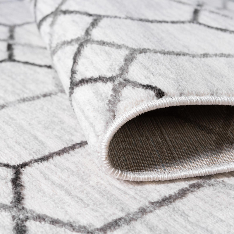 Eshin Geometric Indoor Rug, Oval 5'3" x 8'