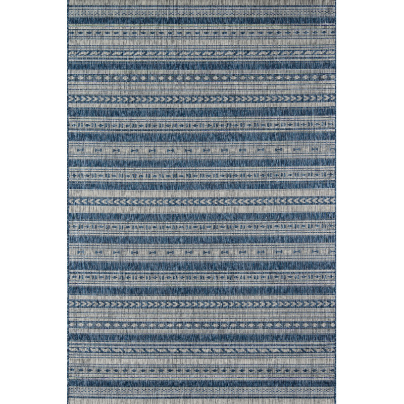 Joyrell Striped Machine Woven Rug, Rectangle 6'7" x 9'6"