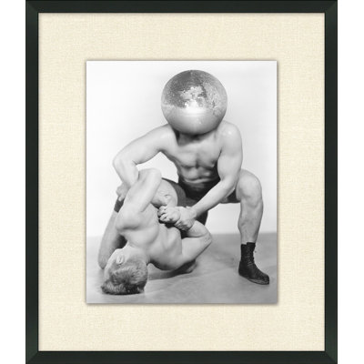 Disco Wrestle Framed Print