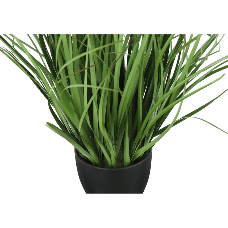 Plante artificielle de table en faux gazon, 23 po de hauteur dans un pot noir 4 po pour la décoration, à l'intérieur