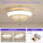 15 Inch RGB Dimmable Led Enclosed Ceiling Fan With Light Modern Bladeless 6 Speed Remote Control For Bedroom Kids Room Party