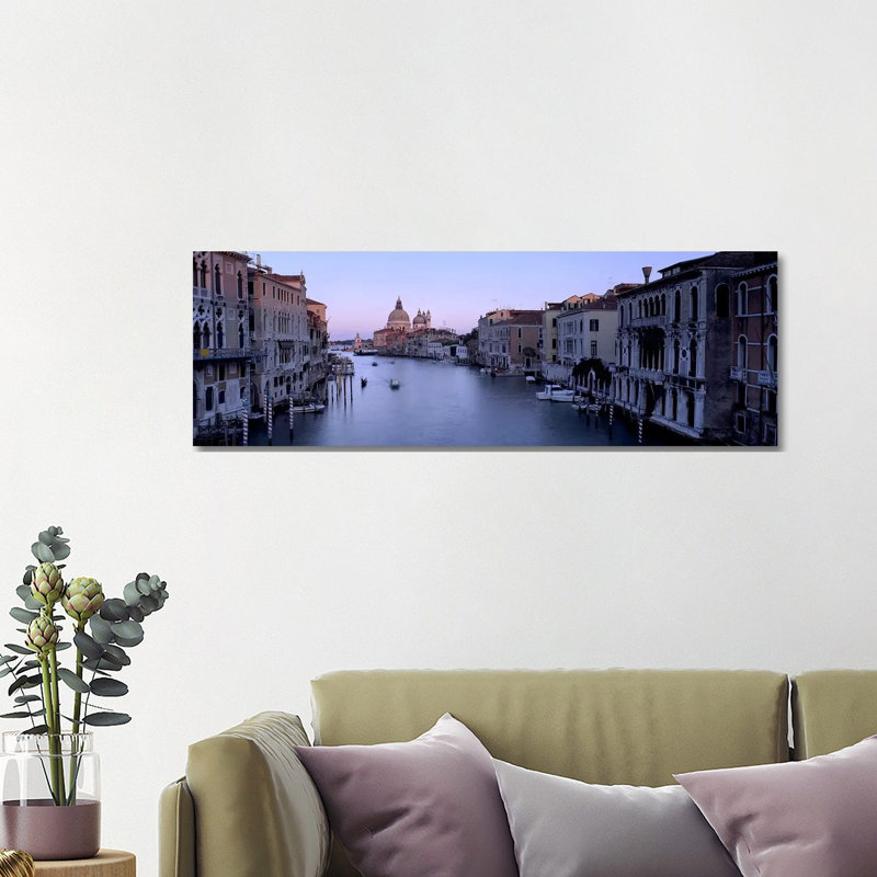 Buildings Along A Canal, Santa Maria Della Salute, Venice, Italy #2 - Wrapped Canvas Panoramic Print