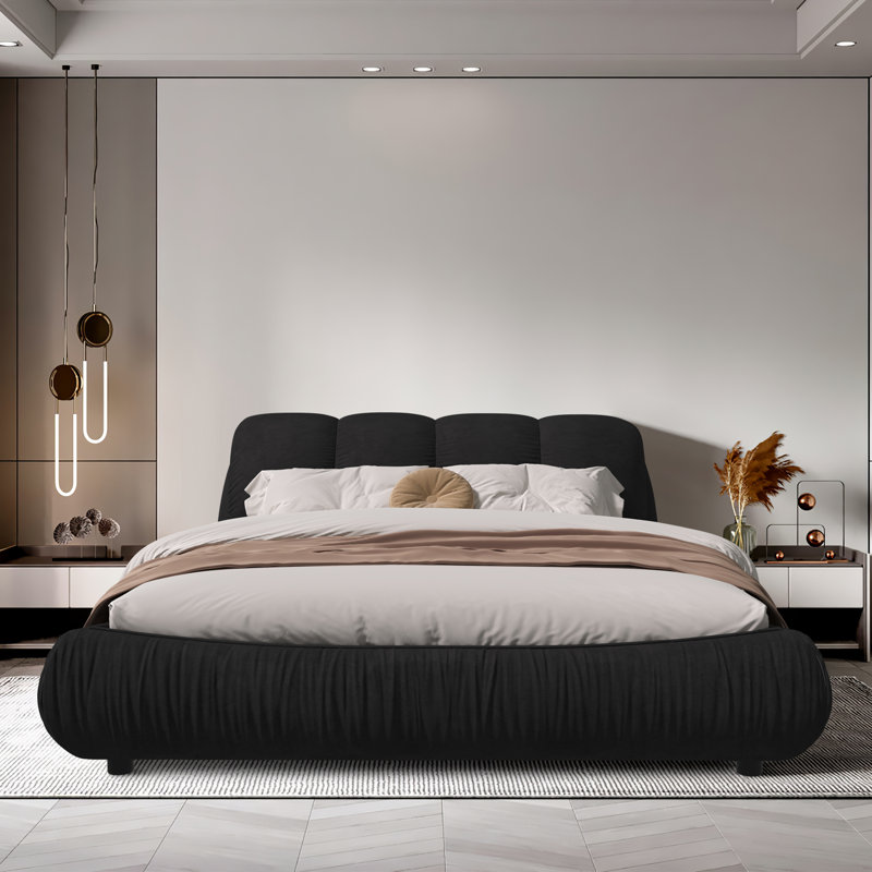 Lieselene Low Profile Standard Bed Frame, King, Black