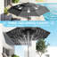 Parasol solaire solaire pour terrasse, conception en acier durable pour les repas en plein air