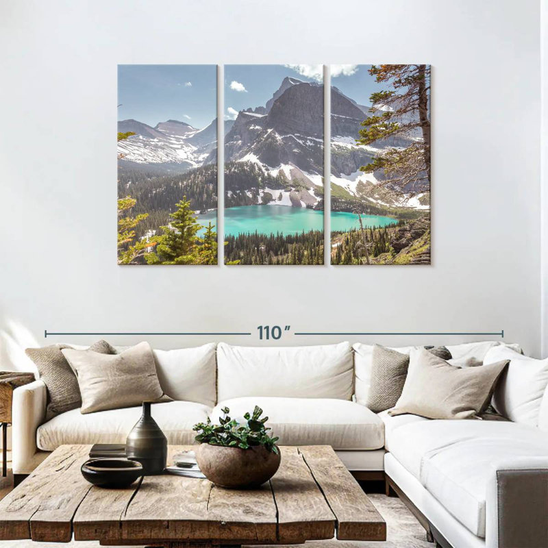 Scène de montagne Alvord Glacier Park, H 48 po x l 74 po