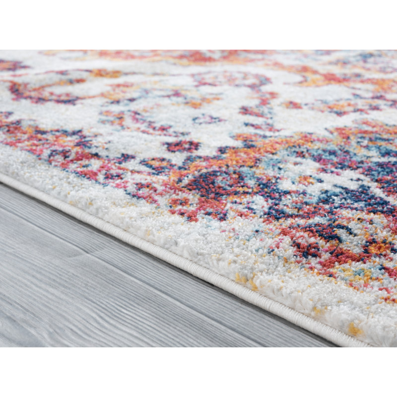 Tapis oriental crème / brun Thibaut, Tapis de couloir 2 pi 7 po x 7 pi 2 po