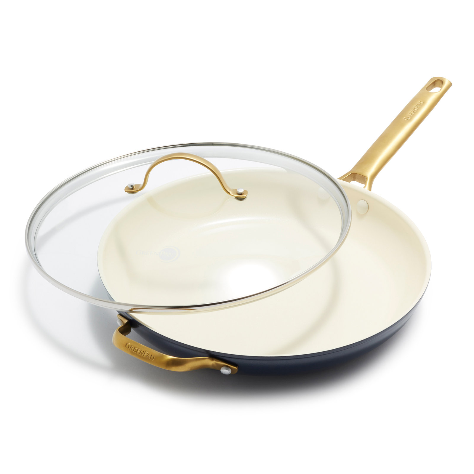 GreenPan Reserve 12" Ceramic Frying Pan, Twilight/Gold