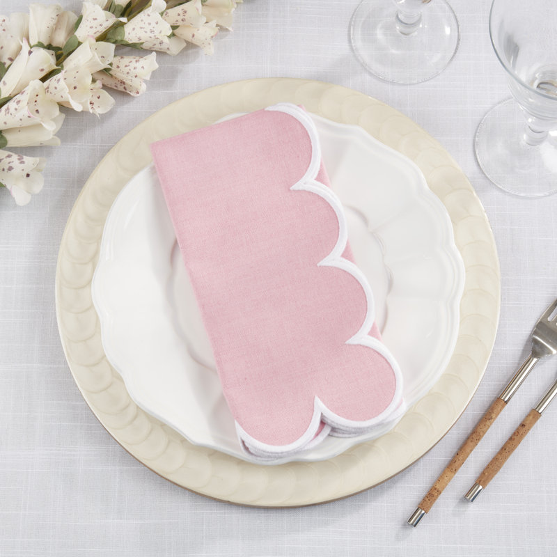 Serviette rectangulaire Paddock 100% coton, Rose