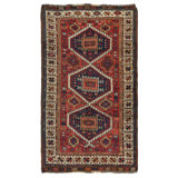 Red Vintage Traditional Turkish Wool Rug - 3'7"" x 6'3""